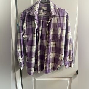 Universal threads purple plaid shirt